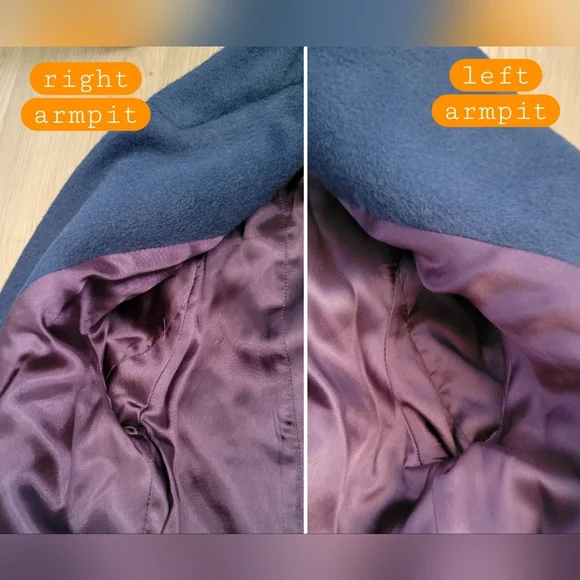 Peruvian Connection Baby Alpaca &  Wool Blend Navy Blue & Purple Blazer, Women 4 - Picture 13 of 16